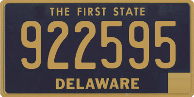 DE license plate 922595