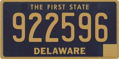DE license plate 922596