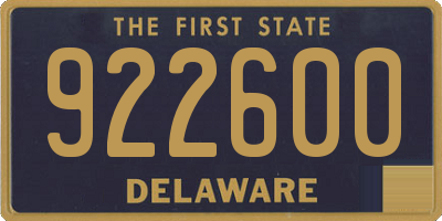 DE license plate 922600