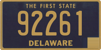 DE license plate 92261