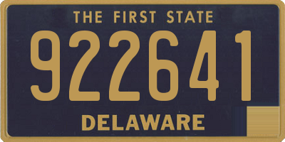 DE license plate 922641