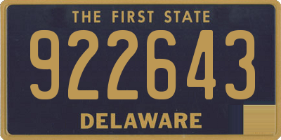 DE license plate 922643