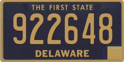 DE license plate 922648