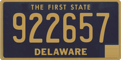 DE license plate 922657