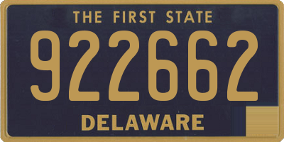 DE license plate 922662