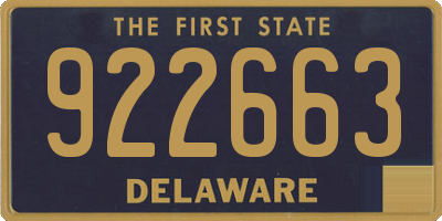 DE license plate 922663