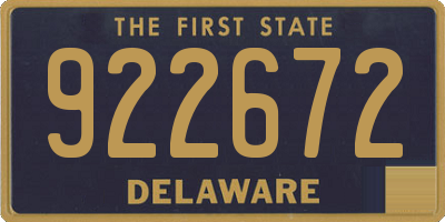 DE license plate 922672