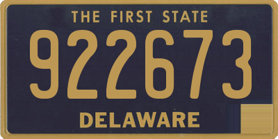 DE license plate 922673