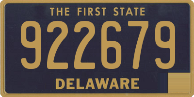 DE license plate 922679
