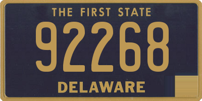 DE license plate 92268