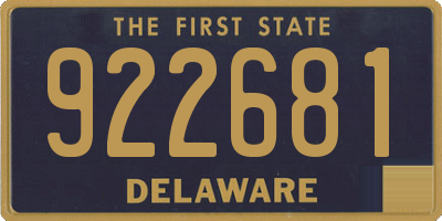 DE license plate 922681