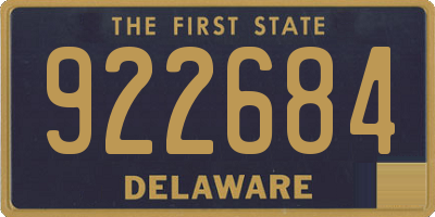DE license plate 922684