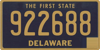 DE license plate 922688