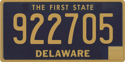 DE license plate 922705
