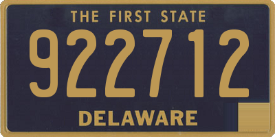 DE license plate 922712