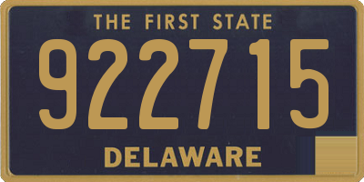 DE license plate 922715