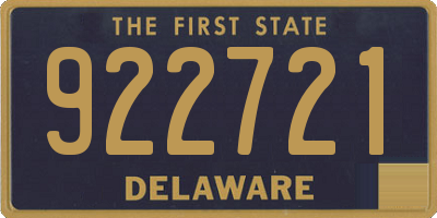 DE license plate 922721