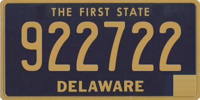 DE license plate 922722