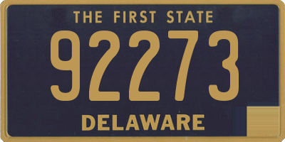 DE license plate 92273