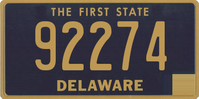 DE license plate 92274