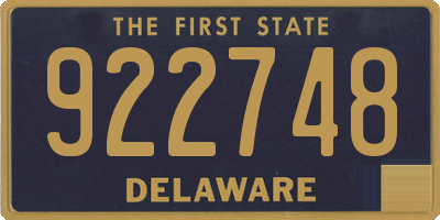 DE license plate 922748