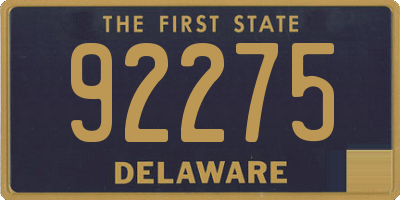 DE license plate 92275
