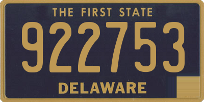 DE license plate 922753