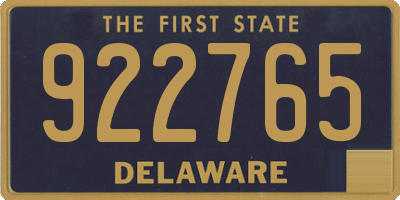 DE license plate 922765