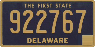DE license plate 922767