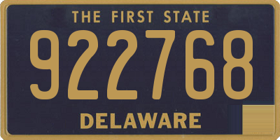 DE license plate 922768