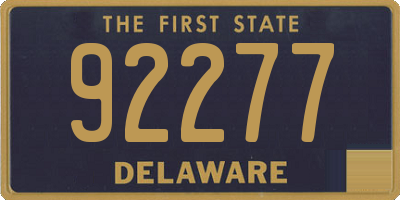 DE license plate 92277