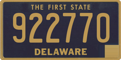 DE license plate 922770