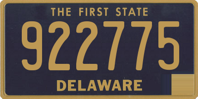 DE license plate 922775