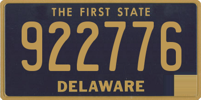 DE license plate 922776