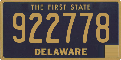 DE license plate 922778