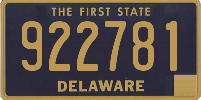 DE license plate 922781