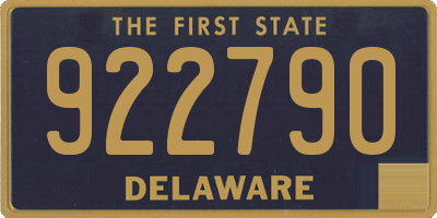 DE license plate 922790