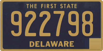 DE license plate 922798