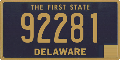 DE license plate 92281