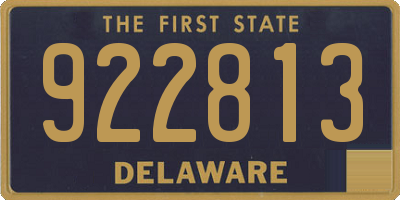 DE license plate 922813