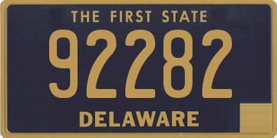 DE license plate 92282