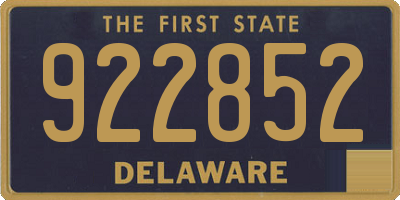DE license plate 922852
