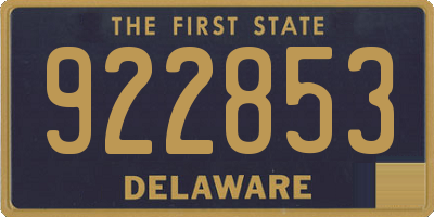 DE license plate 922853