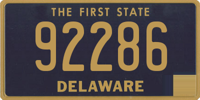 DE license plate 92286
