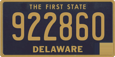 DE license plate 922860