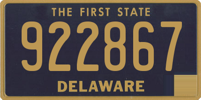 DE license plate 922867