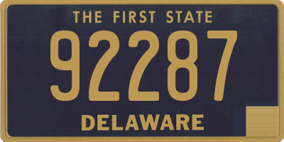 DE license plate 92287