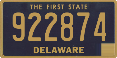 DE license plate 922874