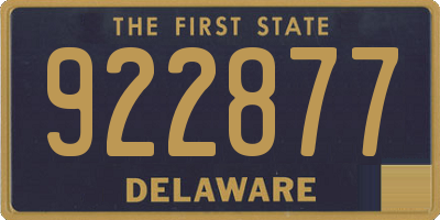 DE license plate 922877