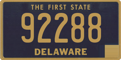 DE license plate 92288